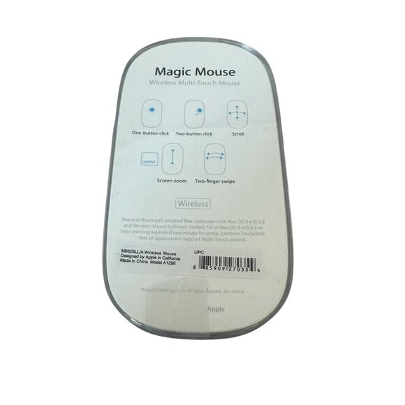 Apple MB829LL/A Wireless Mouse White Bluetooth 1st Generation White w/ Box - Picture 8 of 9